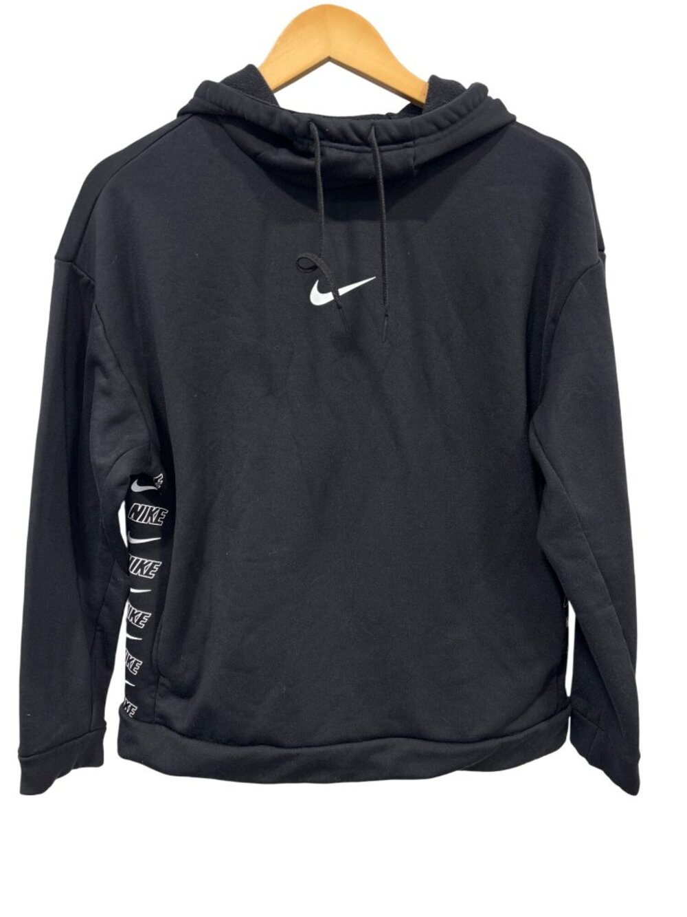 Nike Pullover Hoodie Sweatshirt Size Medium Black Athleisure Workout Sportswear